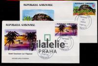 1984 GABON/SCENIC/2FDC 613/4