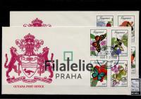 1990 GUYANA/BUTTERFLY/2FDC 3087/90+2/3+6/7