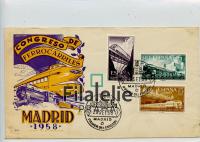 1958 ESPANA/TRAIN/FDC 1129/31