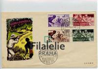 1954 GUINEA/ESPANA/HUNTING/FDC 299/302