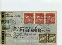 1943 CHILE/USA CENSOR/AIR