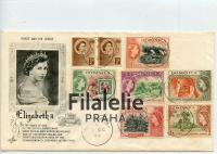 1954 DOMINICA/ENGLAND QEII/FDC