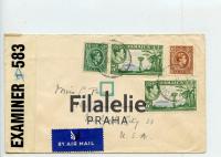 1943 JAMAICA/USA KGV/CENSOR/AIR