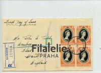 1953 BARBADOS FDC/QEII/REGIST. 2SCAN