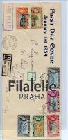 1954 BAHAMAS FDC/QEII/REGIS. 2SCAN