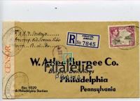 1941 JAMAICA/US KGVI/CENSOR/REGIST. 2SCAN