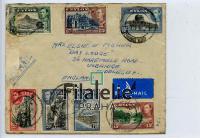 1942 GEYLON/ENGLAND KGVI/CENSOR 2SCAN