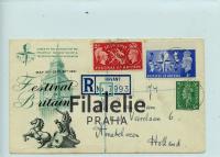 1951 GB/HOLLAND KGVI/FDC/REGIST. 2SCAN