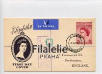 1953 SOUTH.RHODESIA/ENGLAND FDC/QEII/REGIST.