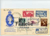 1953 NEW ZEALAND/US QEII/REGIST/FDC 2SCAN