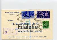 1946 TANGIER/US KGVI/REG/FDC 2SCAN