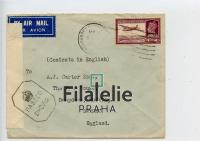 1942 INDIA/ENGLAND KGVI/CENSOR