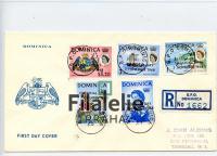 1968 DOMINICA/TRINIDAD QEII/FDC/REG 2SCAN