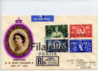 1953 TANGIER/ENGLAND QEII/FDC/REG