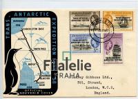 1957 FALKLANDdep/UK QEII/FDC