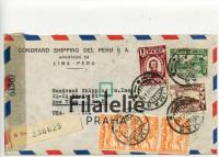 1945 PERU/US REG/CENSOR 2SCAN