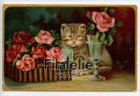 1910 CAT/ROSE/Embossed POST/2SC