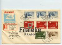 1958 SVERIGE/US FDC/REG/2SCAN