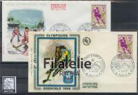 1968 FRANCE/HOCKEY/2FDC 1611 I/II